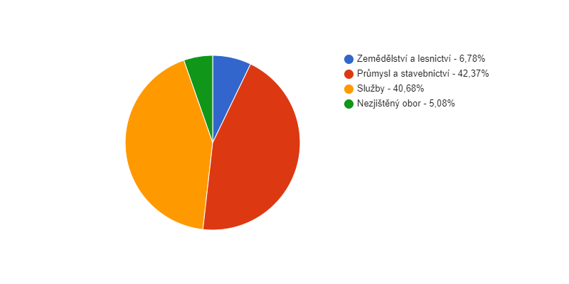 Struktura podnikatelských subjektů podle odvětví v obci Janská v roce 2018