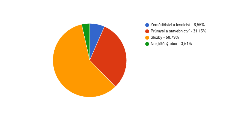 Struktura podnikatelských subjektů podle odvětví v obci Česká Ves v roce 2013